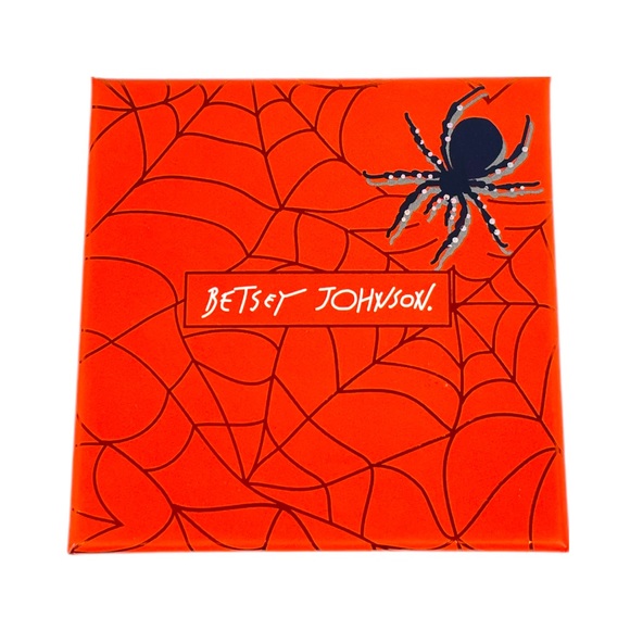 Betsey Johnson Black Cat Rhinestone Earrings Black Gold Tone - Picture 3 of 6